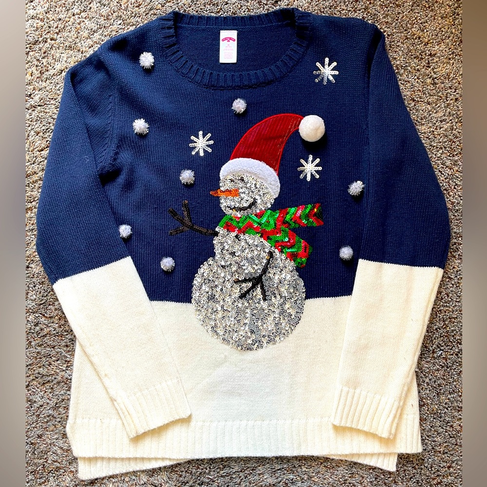 Holiday Sweater - Snowman Embroidered